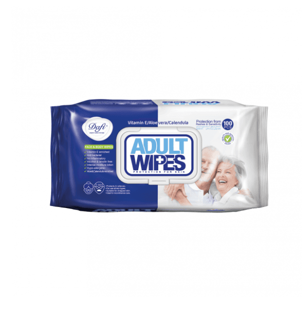 Adult Cleansing Wet Wipes with Lid, 100 Sheets