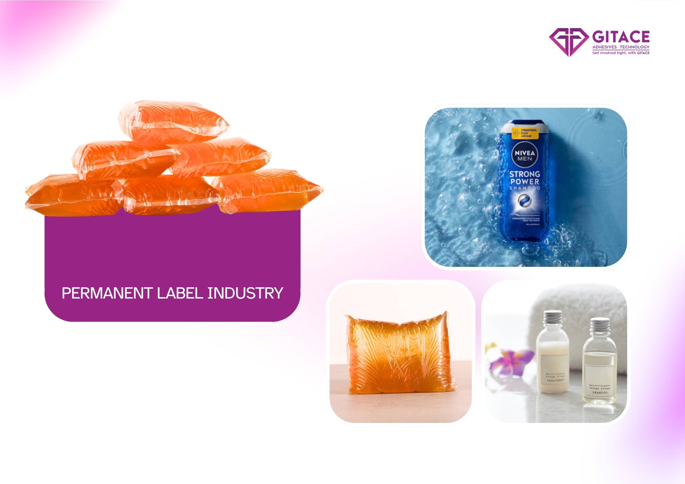 High-performance hot melt adhesive for permanent label applications, engineered for strong initial tack, long-term bonding strength, and excellent resistance to heat, moisture, and chemicals.