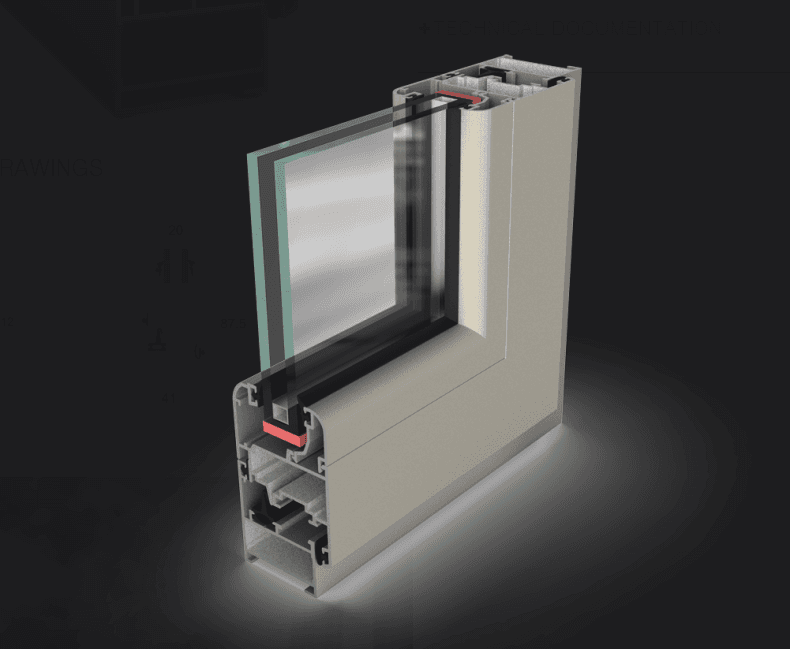 AHS41 System is a non-thermal break window and door system