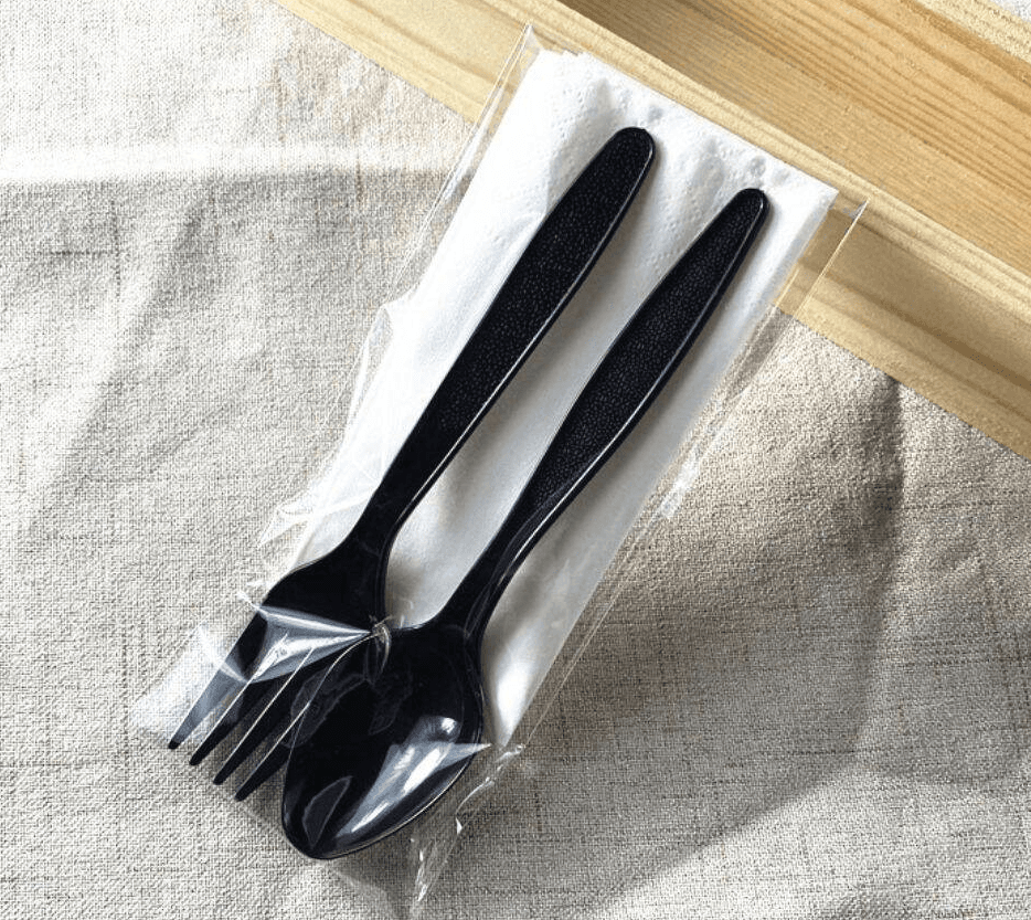  Nylon - Cellophane packaging spoon, fork