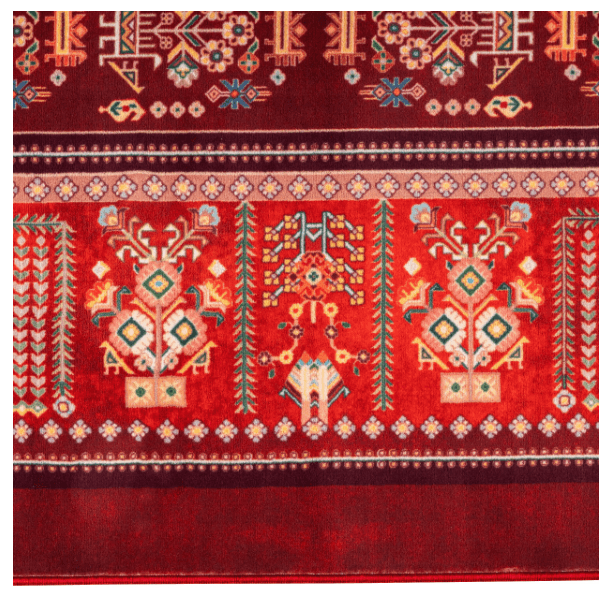 Polyester-Polyogen Rug, Traditional Collection,Maroon 25CS0220