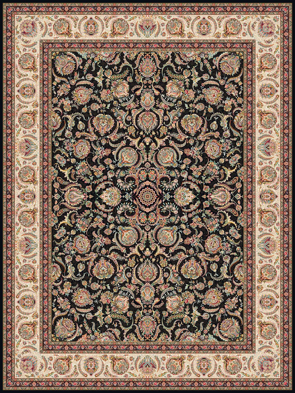 Reeds High-Density Acrylic Machine-Made Persian Carpet