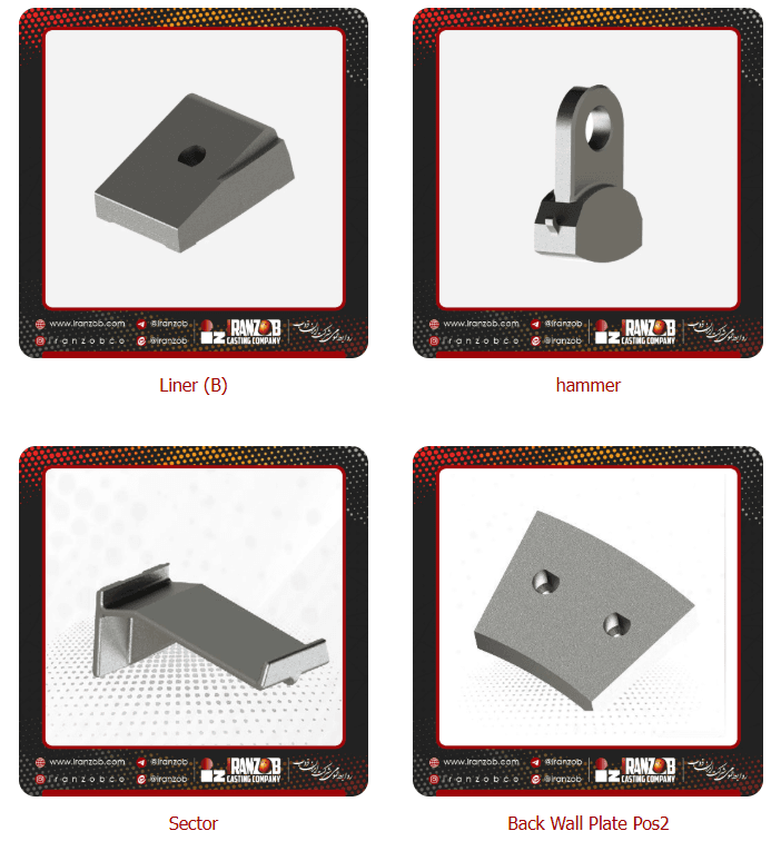 Steel and cast iron parts