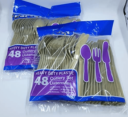  Nylon - Cellophane packaging spoon, fork