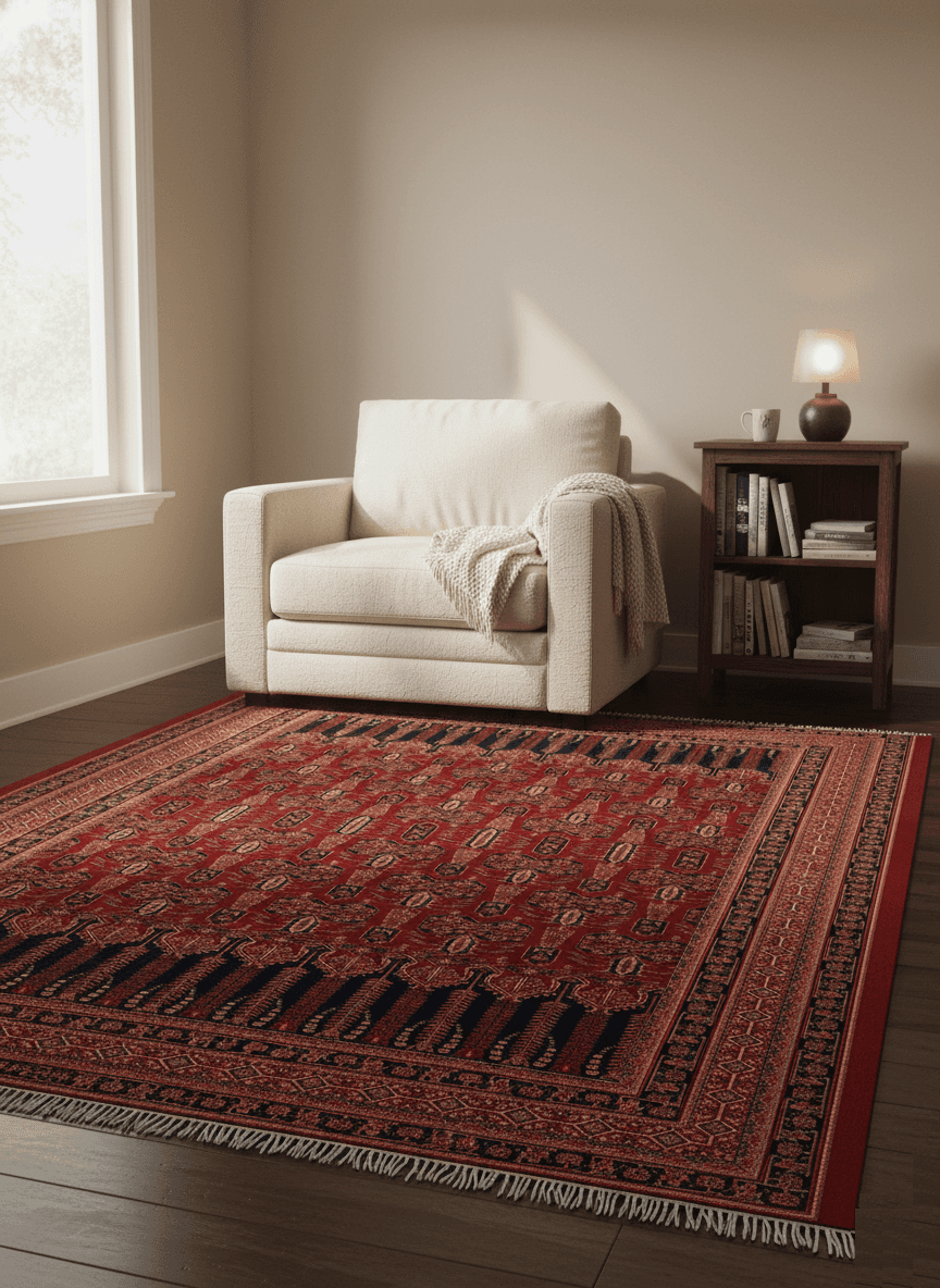 Reeds Acrylic Machine-Made Persian Carpet