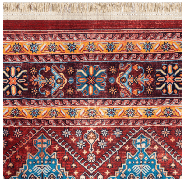 Polyester-Polyogen Rug, Traditional Collection-Maroon