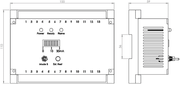 Electronic Card of Flame Detector model NFDC-DR35