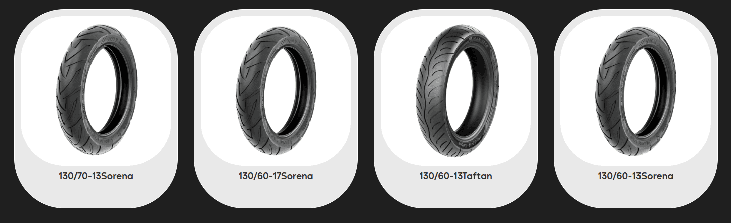 Wide Urban Motorcycle Tires  13 & 17 Inch  Sorena & Taftan Series  6PR
