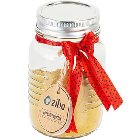 Decorative Glass Spice Jar with Metal Lid