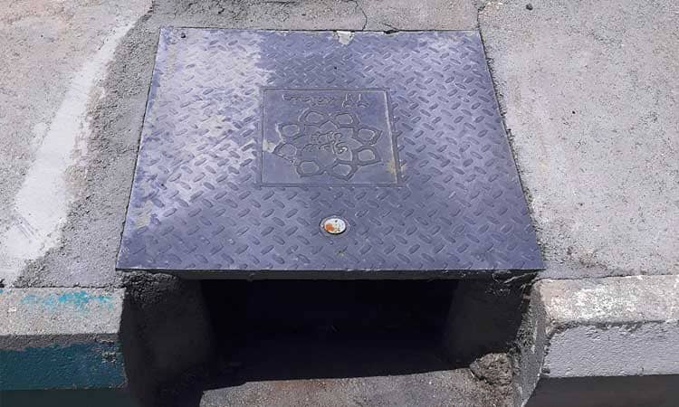 3D Hybrid Composite Round Manhole Cover Anti-Slip, Anti-Theft
