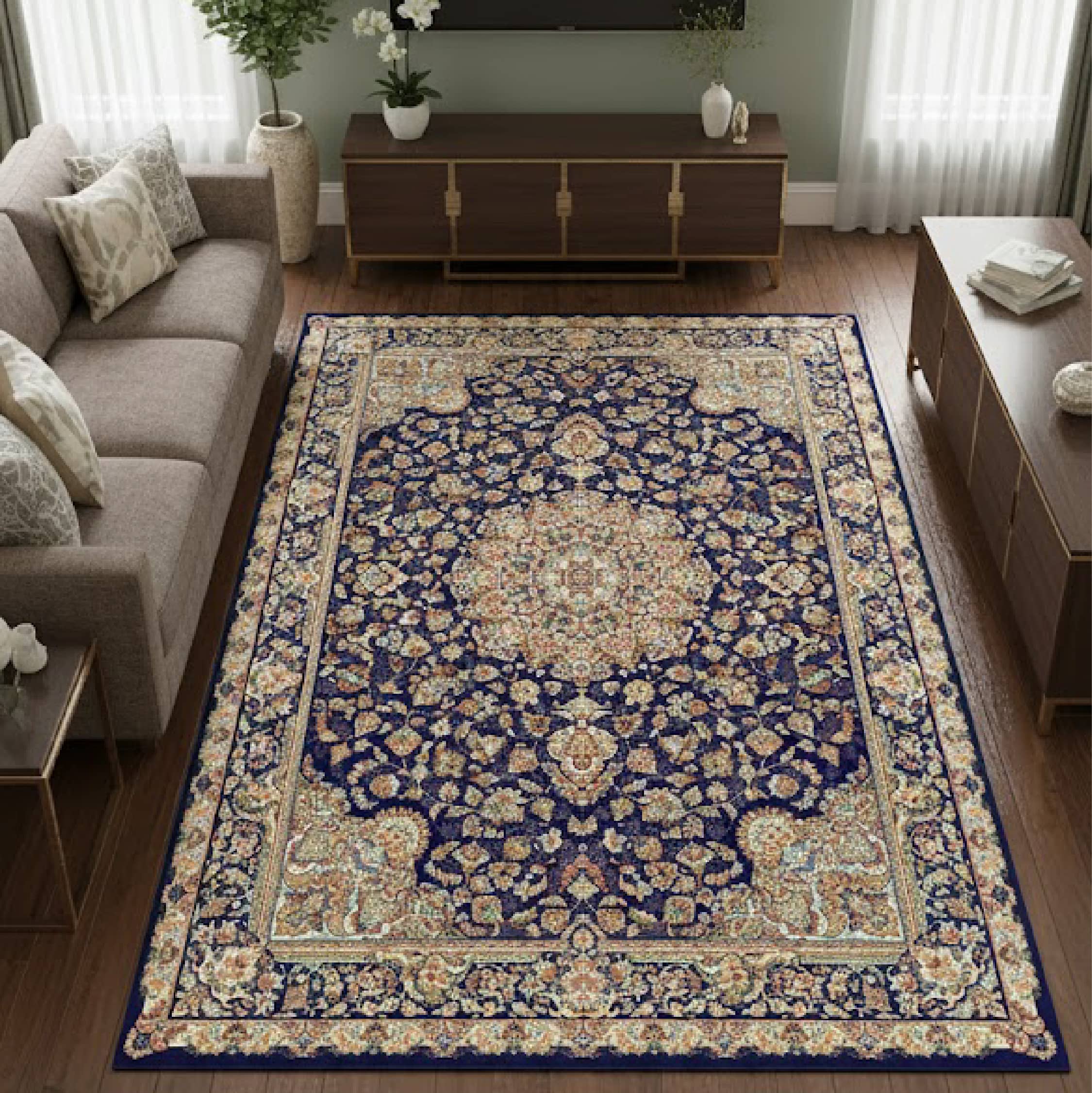 Reeds Acrylic Machine-Made Persian Carpet