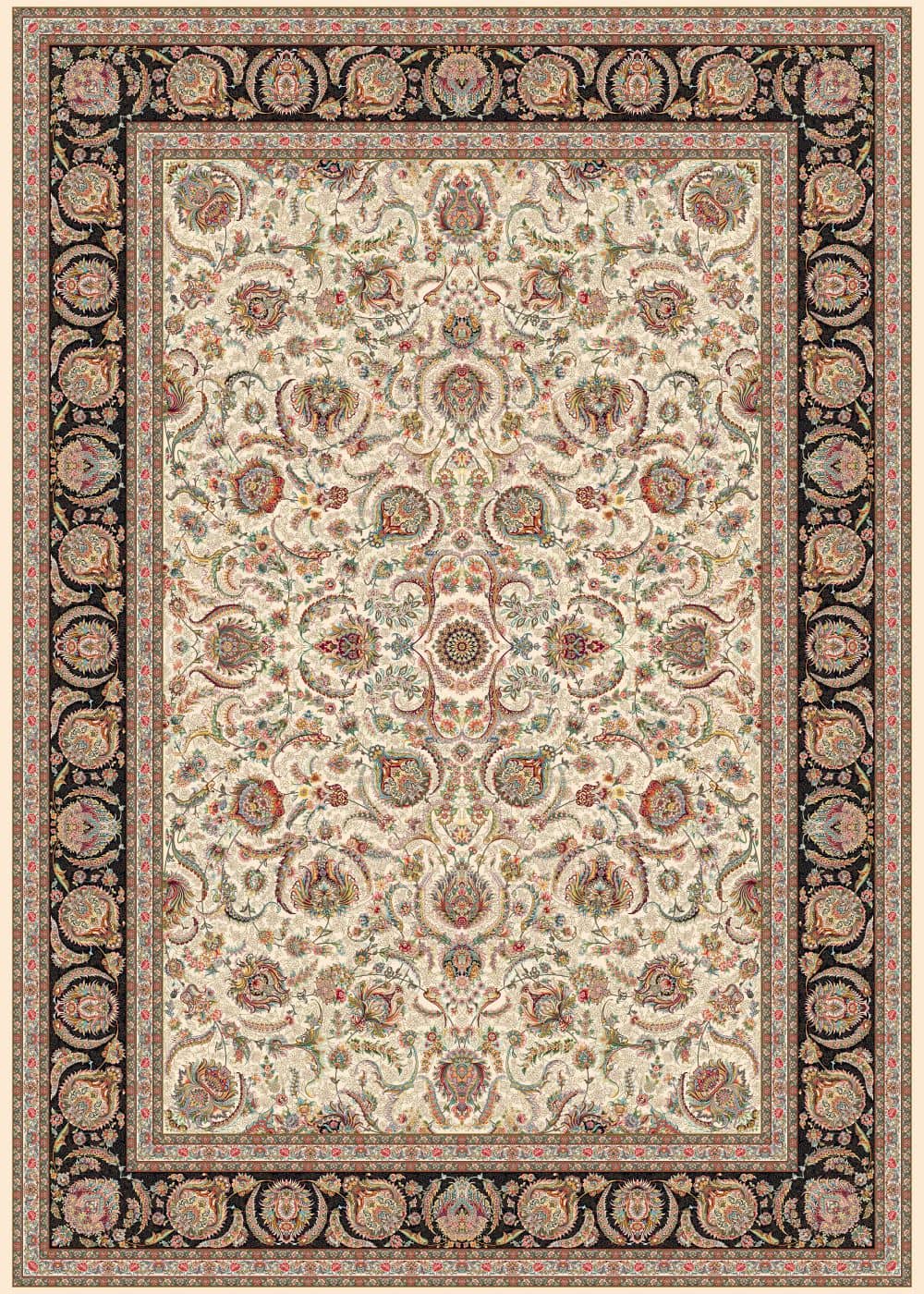 Reeds High-Density Acrylic Machine-Made Persian Carpet