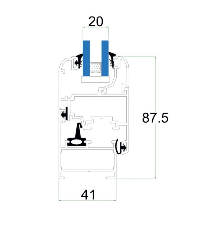 AHS41 System is a non-thermal break window and door system