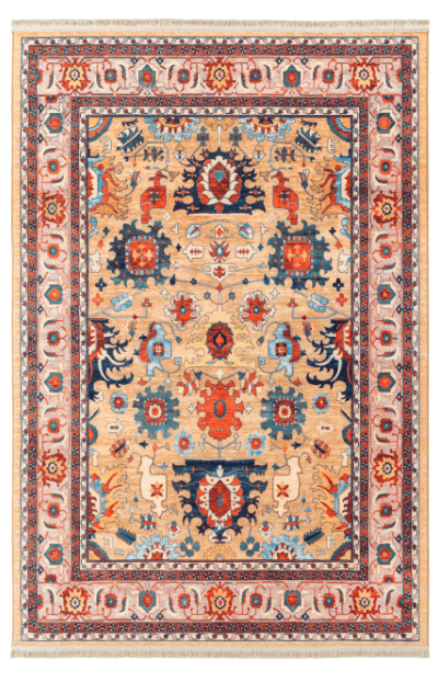 Polyester-Polyogen Rug,Traditional Collection,Gold 25CS0260