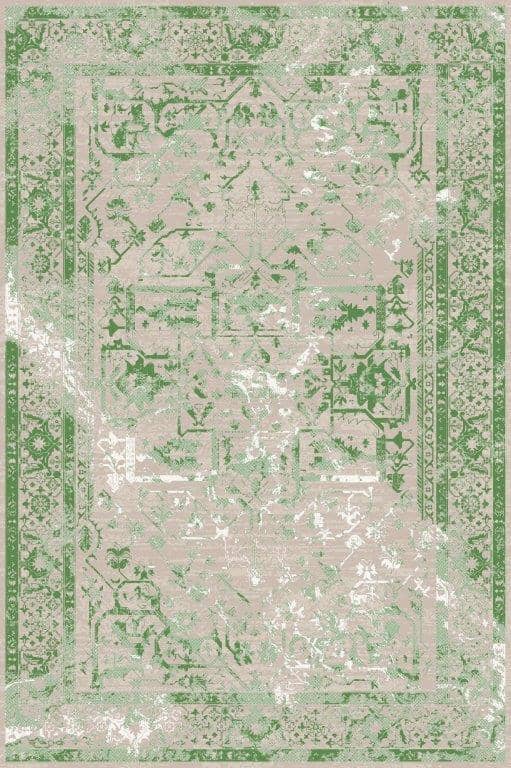 Vintage Persian Pattern Carpet  700 Reeds (Green Edition)