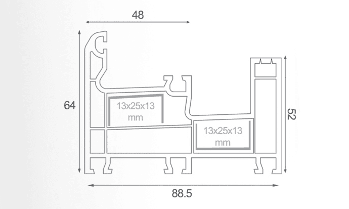 Single-rail frame profile