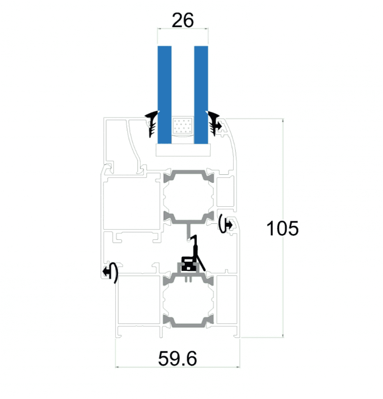   thermal Break hinged door and window system TH60-A