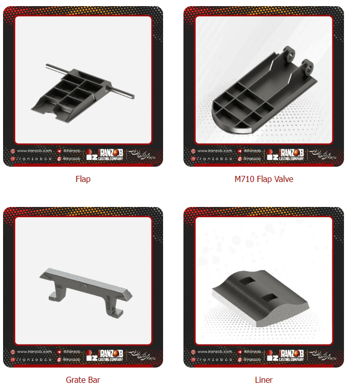 Steel and cast iron parts