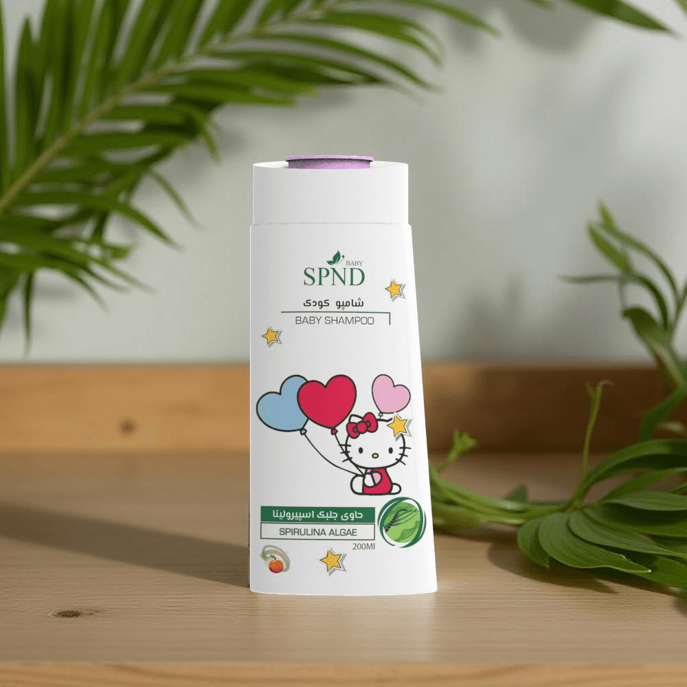 SPND Baby Shampoo  Spirulina Algae (200 ml)  Kids Cartoon Edition