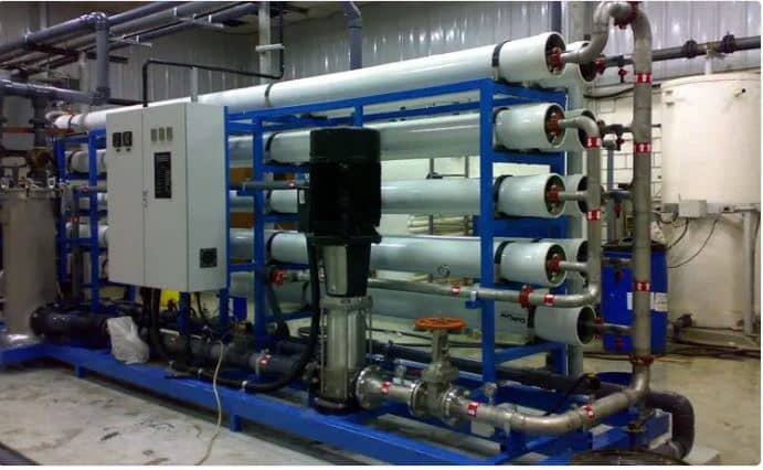 The industrial desalination plant or Reverse Osmosis (RO)