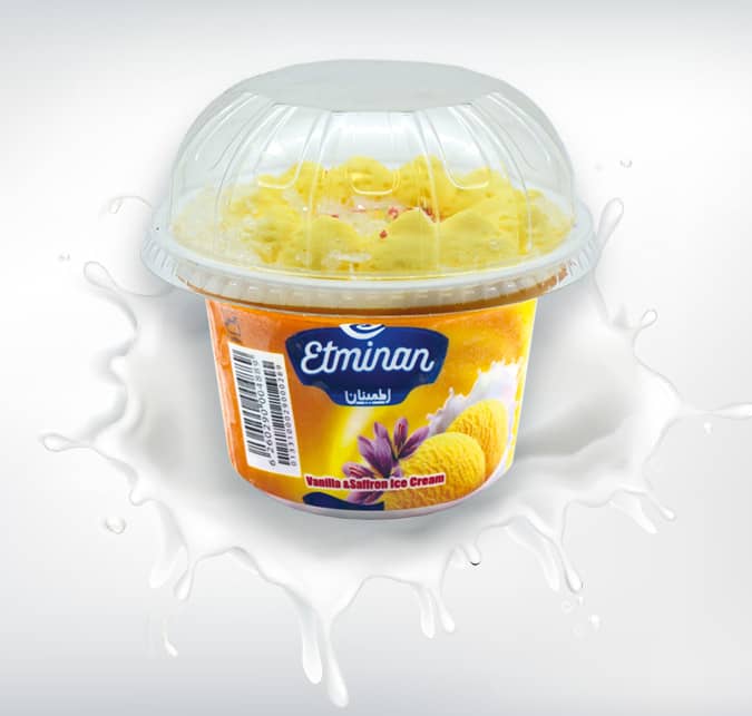 Mixed Flavor Pasteurized & Homogenized Cup Ice Cream (Vanilla Cocoa / Vanilla Saffron)