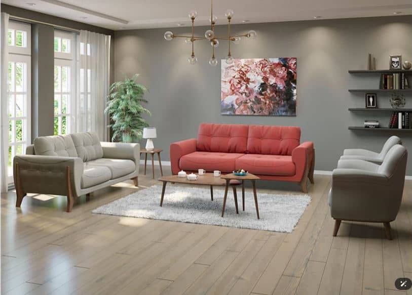 NIVAN Post-Modern Sofa , Fir & Plywood Frame with High-Density Sponge
