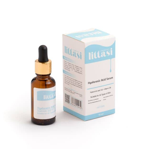 Littasi Professional Hyaluronic Acid 2% Deep Hydration & Skin Repair Facial Serum with Vitamin B5  Intensive Moisturizing, Barrier Support & Skin Plumping Treatment for All Skin Types, 30 ml