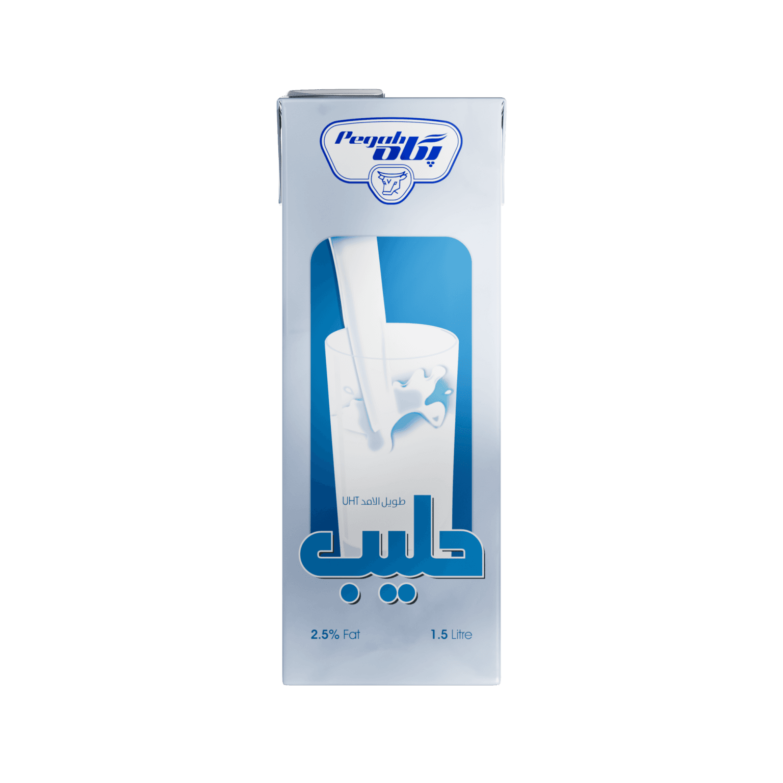Pegah UHT Semi-Fat Sterilized Milk - 1.5 Litre