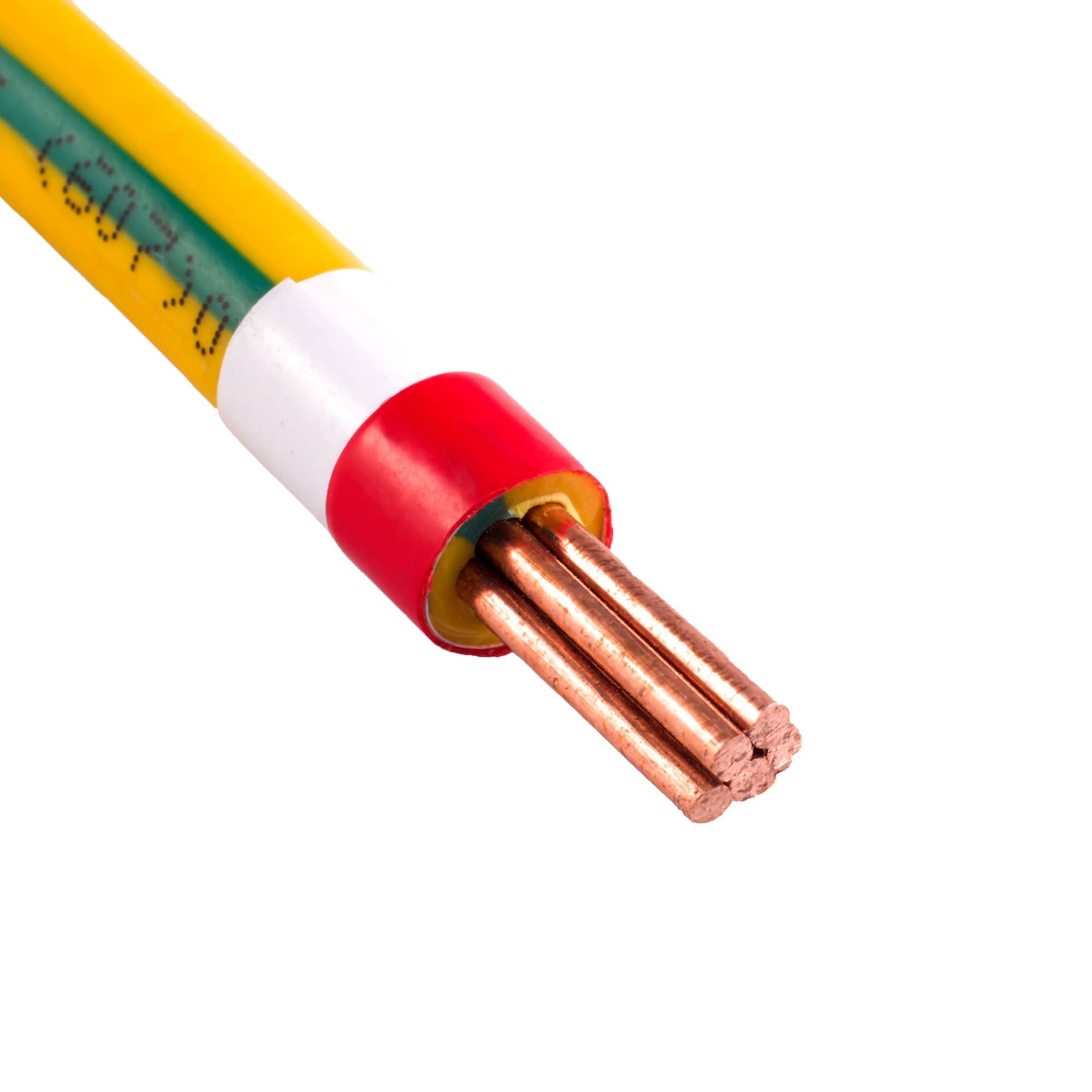 Non-flexible single-core cable with a cross-section of 25