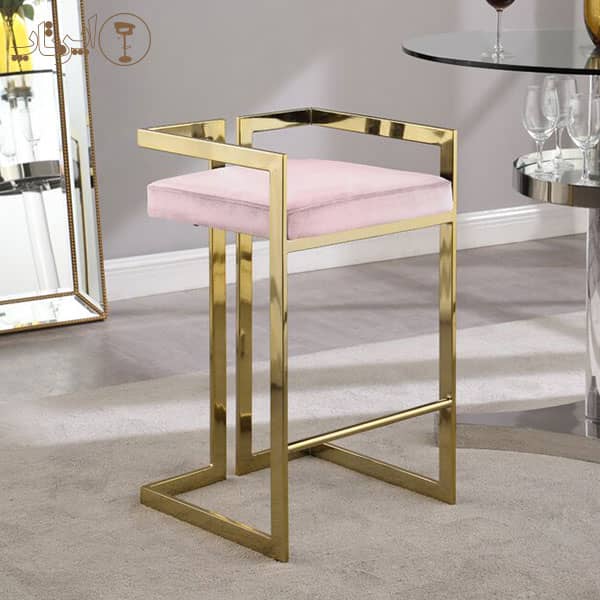 Open Naples Gold Chair - Modern Four-Legged Decorative Chair