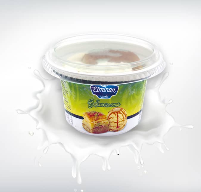 Baklava Flavored Pasteurized & Homogenized Cup Ice Cream