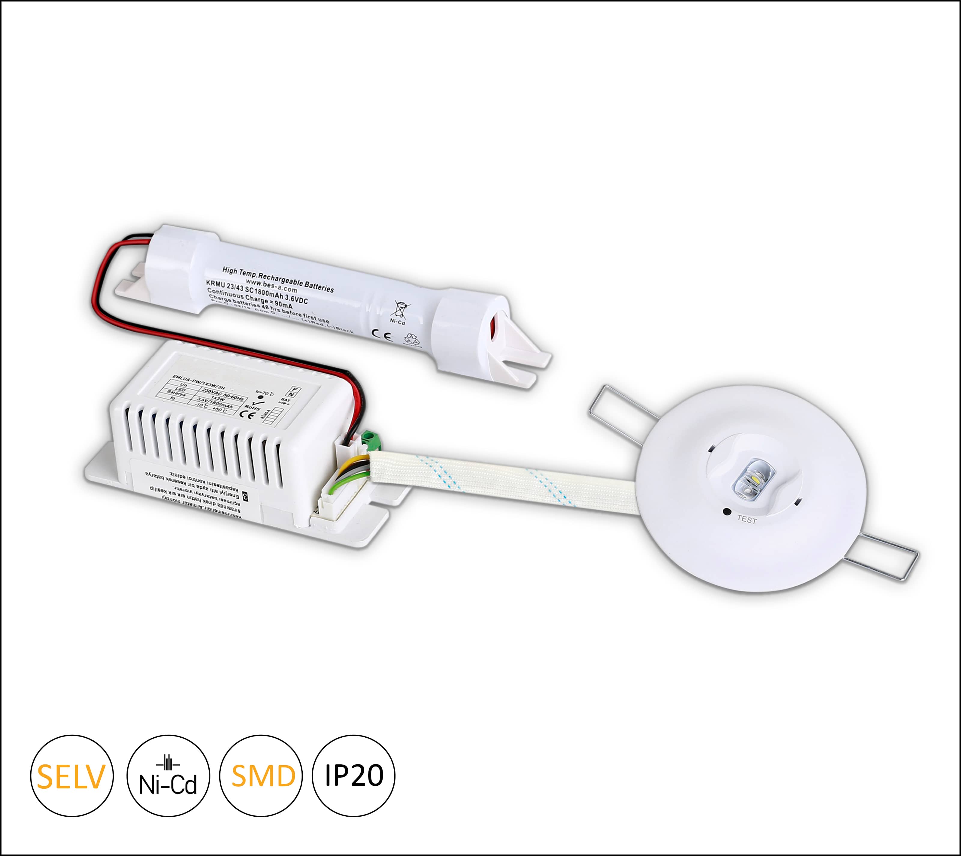 Polycarbonate Indoor Lighting-Emergency Lights- Rina