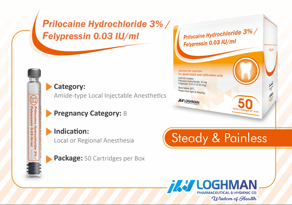 Prilocaine Hydrochloride 3% / Felypressin 0.03 IU/ml Injection