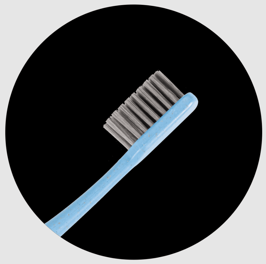 HiDent eco-coal medium toothbrush with cap