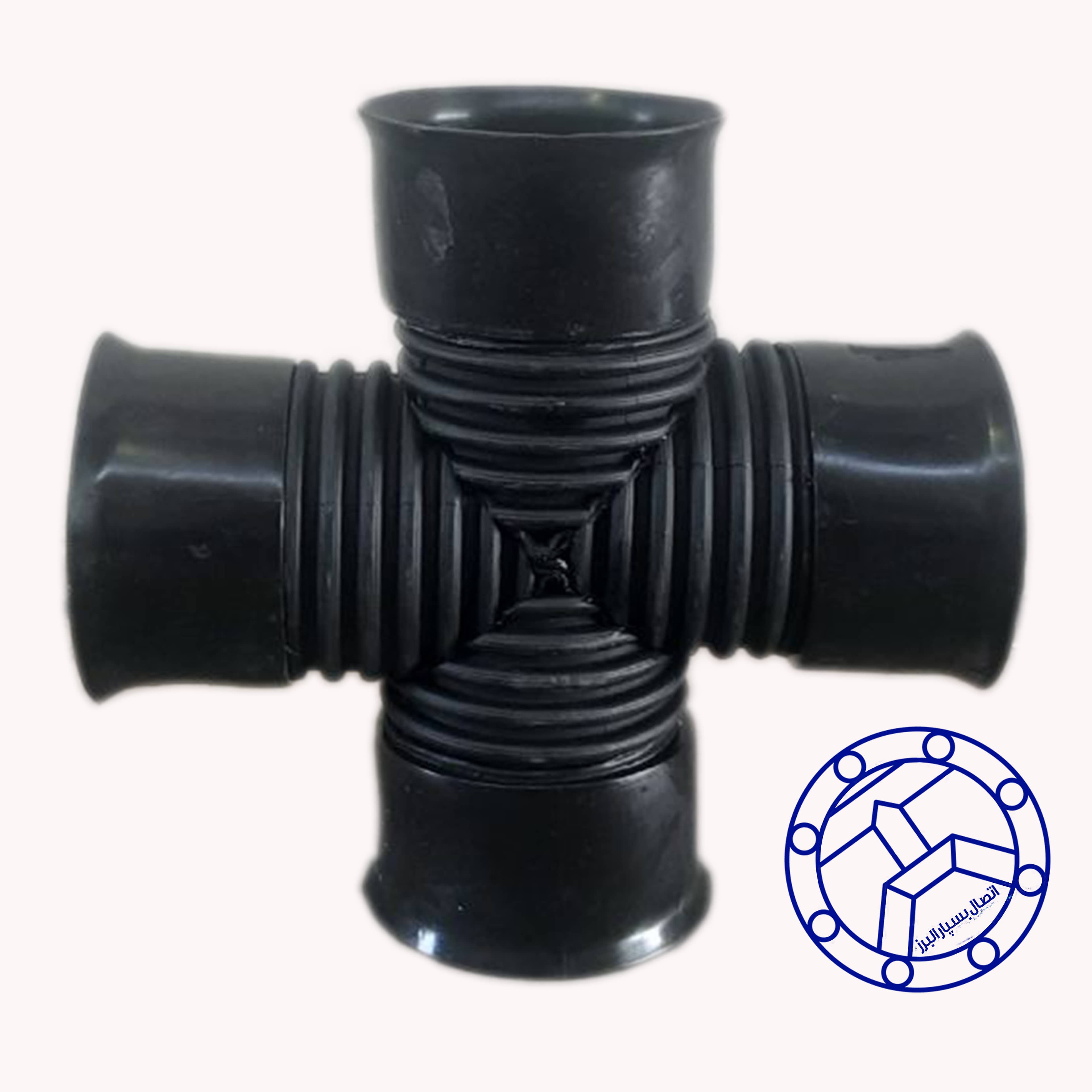 Double-walled polyethylene four-way junction coupler