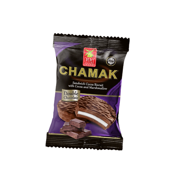 Chamak Chocolate Coated Cream Biscuit  Sara Line