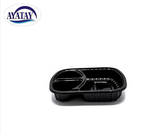 Disposable 2/3-compartment PP plastic food container