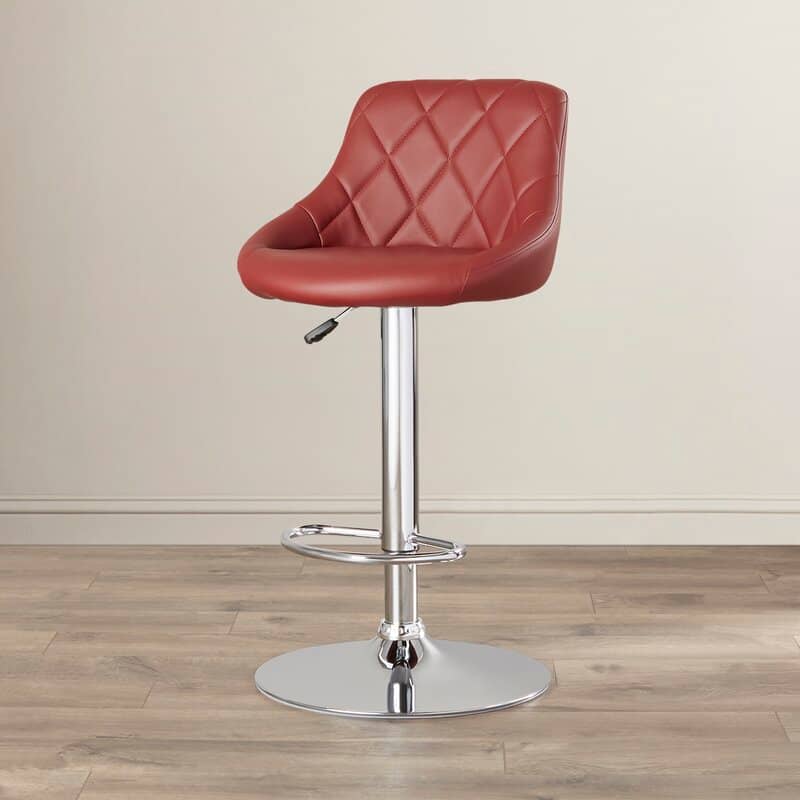 Open Jack Chair with Round Metal Base - Hydraulic Height Adjustment & 360 Swivel