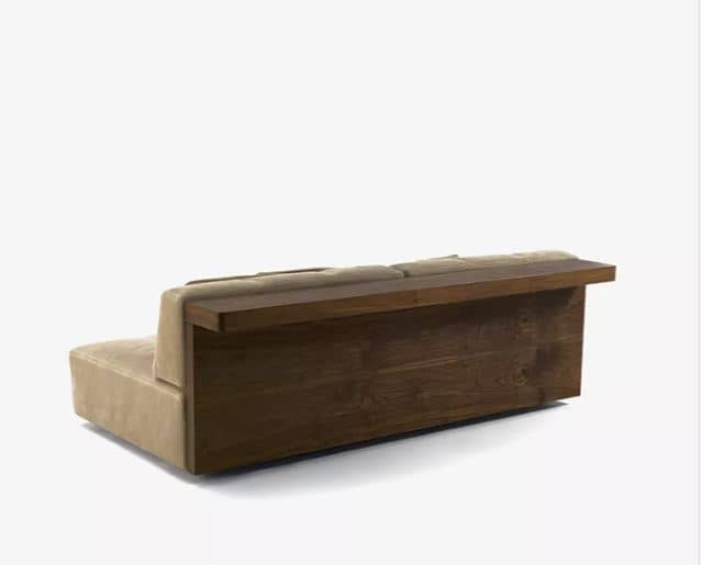 Zed Design Bita Modern 3-Seater Upholstered Sofa with Solid Natural Wood Frame, 220 cm