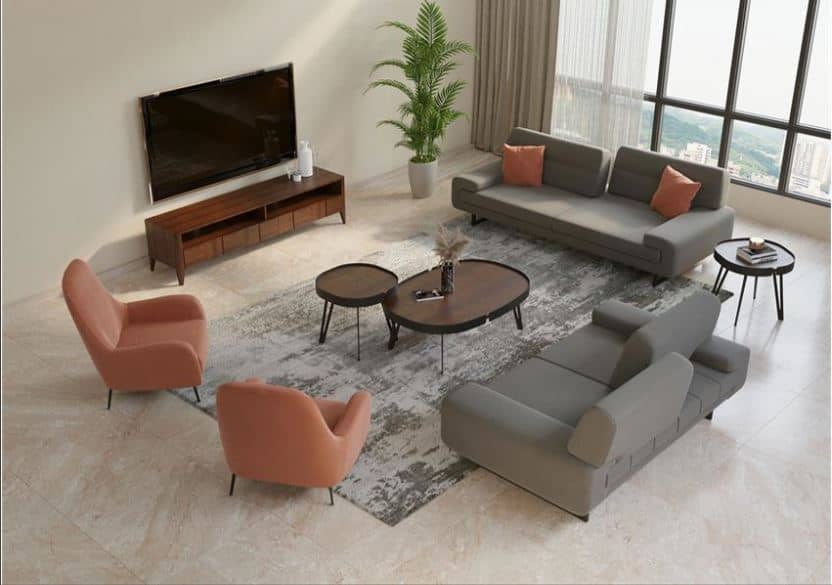 ZIVAN Modern Adjustable Sofa , Metal Frame & Molded Polyurethane Foam