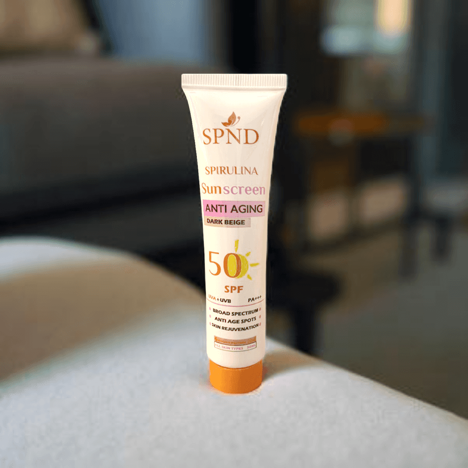 Spirulina Anti-Aging Sunscreen SPF50  Dark Beige