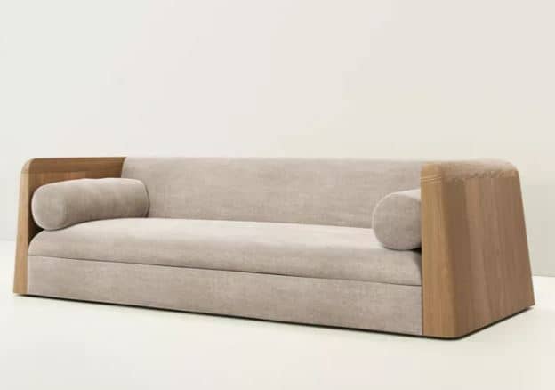Zed Design Modern 3-Seater Natural Wood Sofa with Russian Pine, Walnut or Beech Frame