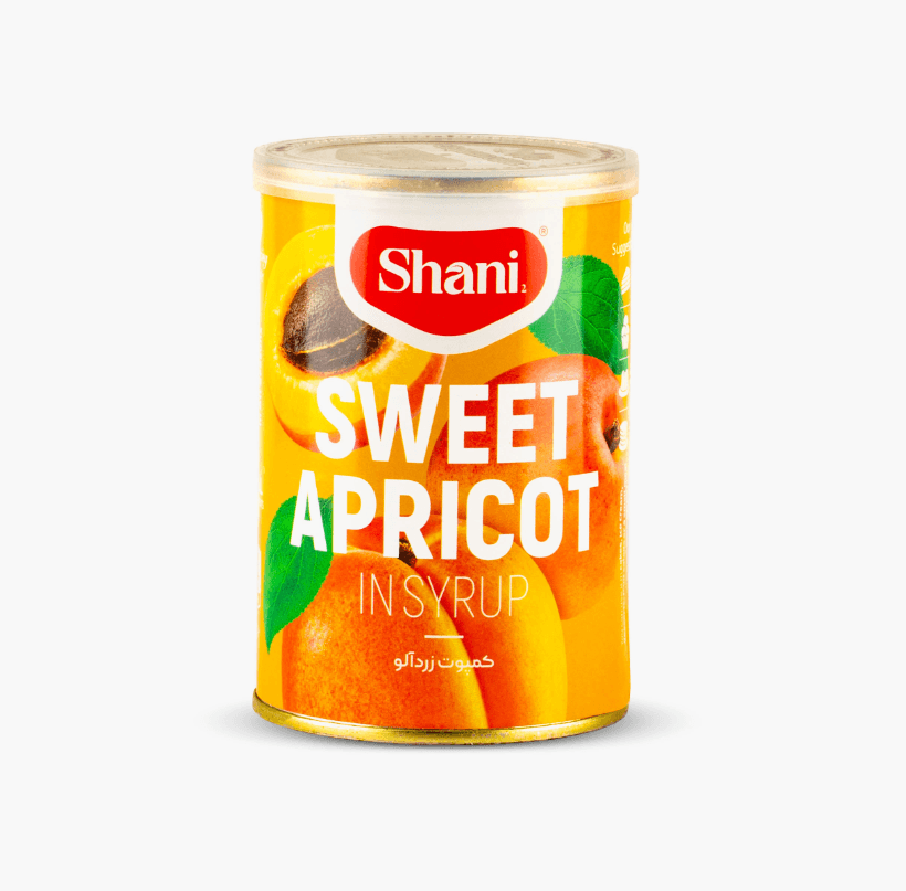 Canned Sweet Apricot Compote in Sweet Syrup