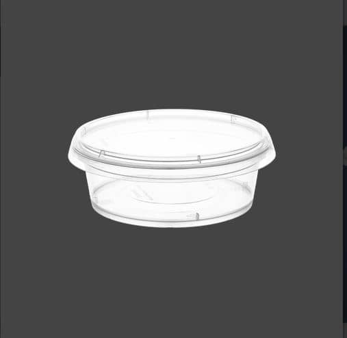 100ML Round PP Plastic Food Container with IML Decoration, Heat-Sealed Lid & Spoon