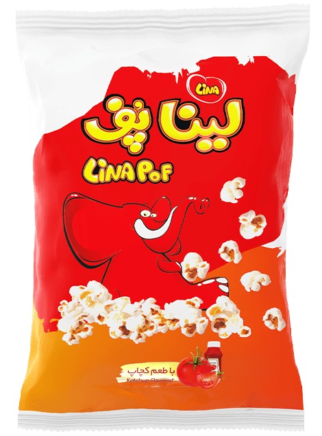 Ketchup Flavor Linapof Popcorn Snacks