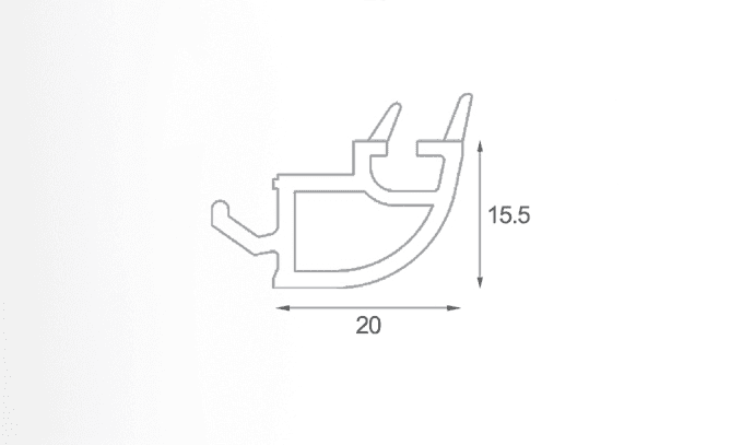 double-glazed glass glazing bead 60mm