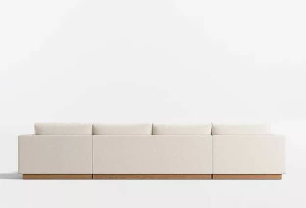 Zed Design Arta U-Shaped Comfort Sofa with Solid Natural Wood Frame & Hypoallergenic Foam