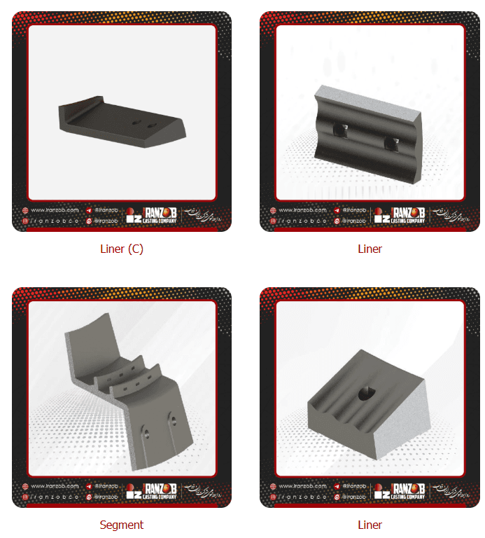 Steel and cast iron parts