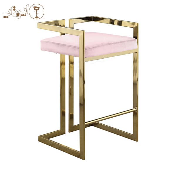 Open Naples Gold Chair - Modern Four-Legged Decorative Chair