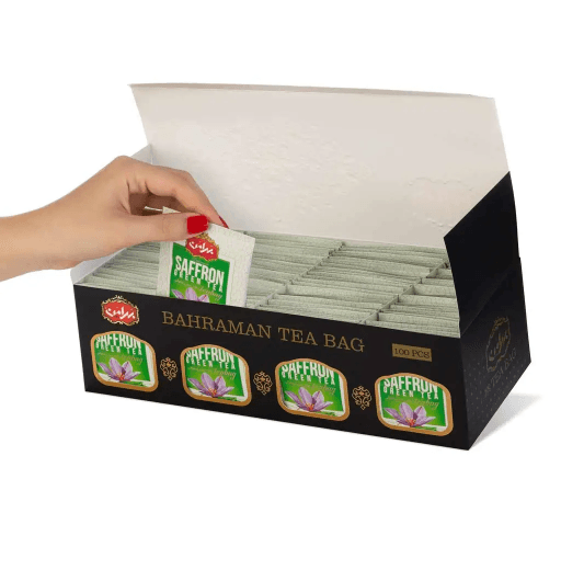 Saffron Green Tea, 100 Tea Bags